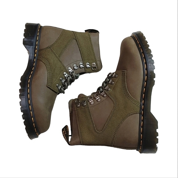 Dr. Martens 1460 Leather & Suede Lace Up Boots - Picture 1 of 16